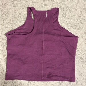 NWOT Allbirds shelf bra lined racerback tank top, purple, sz M. 16” length.